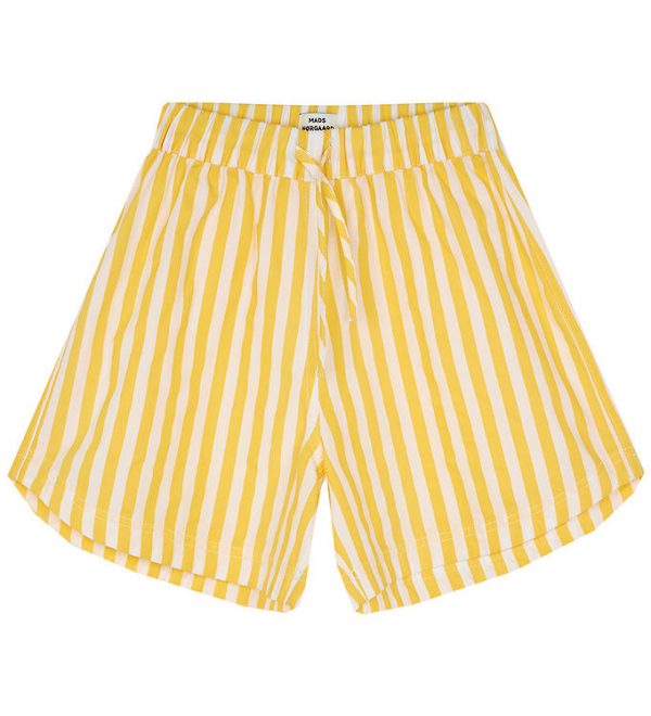 Mads Nørgaard Shorts - Sacky - White Alyssum/Lemon Zest