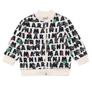 Marni Cardigan - Off-White m. AOP Logo