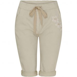 Marta Du Chateau dame shorts MdcRosetta - Beige/White Flower