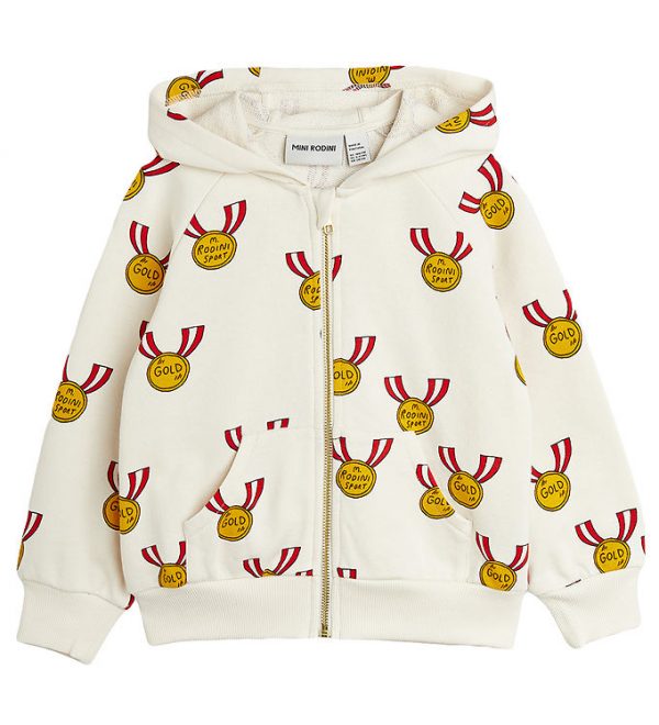 Mini Rodini Cardigan m. Hætte - Medals - Beige