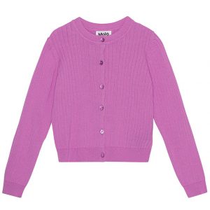 Molo Cardigan - Gloria - Rib - Purple Pink