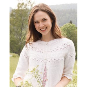 Mountain Frill Cardigan by DROPS Design - Cardigan Strikkeopskrift str - Small