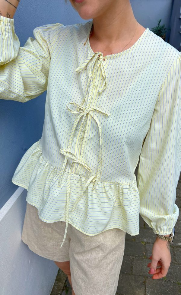 Mulieres Bluse - Ella - Yellow Striped