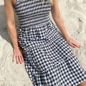 Mulieres Kjole - Oline - Black/White Check