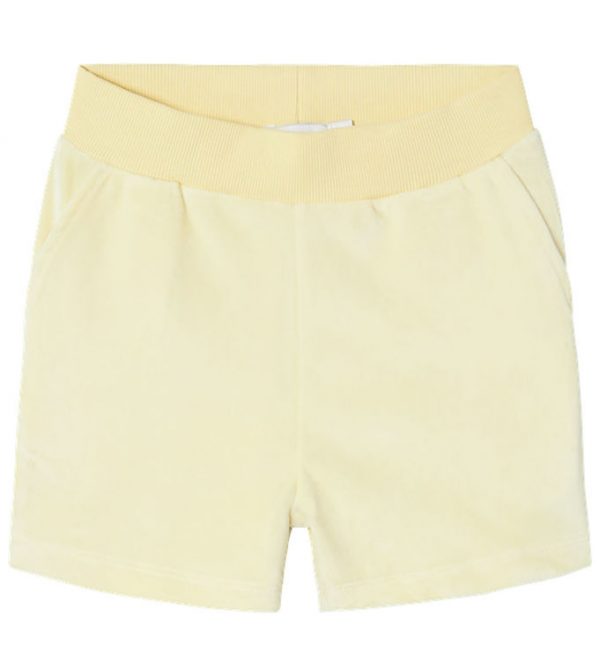 Name It Shorts - Velour - NkfDebbie - Pastel Yellow