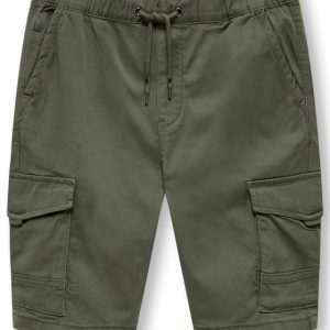 Only Kids cargo shorts, Marc, army - 140 - 10år