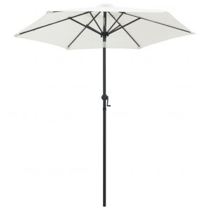 Parasol 200 x 224 cm aluminium sandfarvet