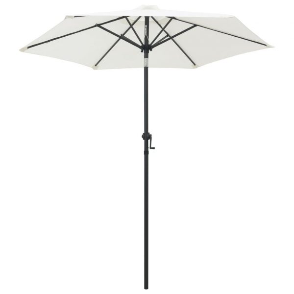 Parasol 200 x 224 cm aluminium sandfarvet