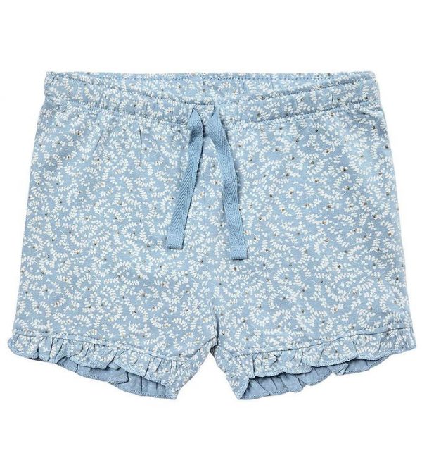 Petit by Sofie Schnoor Shorts - Lyseblå/Hvidblomstret m. Guld