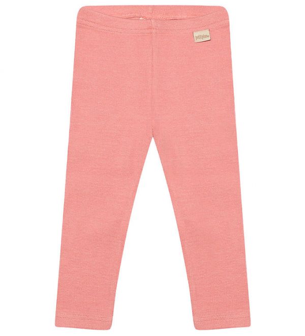 Petit Piao Leggings - Rib - Modal - Sea Shell Pink