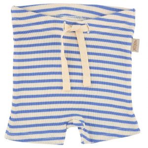 Petit Piao Shorts - Modal Striped - Blue Sky/Cream