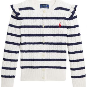 Polo Ralph Lauren Cardigan - Strik - Deckwash White/Newport Navy