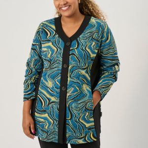 Pont Neuf - Cardigan - Pnanelise - Petrol Blue - Xs/36-38