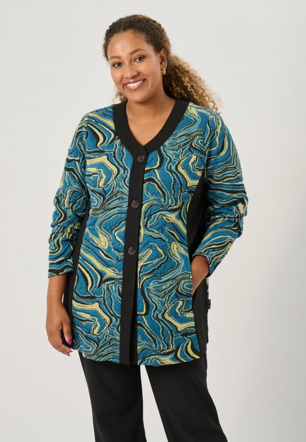 Pont Neuf - Cardigan - Pnanelise - Petrol Blue - Xs/36-38