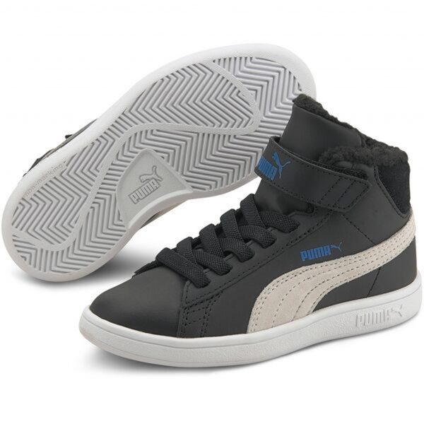 Puma Sneakers Smash v2 Mid Fur Black/White - Str. 20