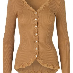 Rosemunde silke cardigan l/s, brun - 176 - S+ - S