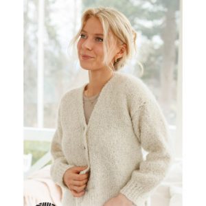 Snuggly Hug by DROPS Design - Cardigan Strikkeopskrift str. XS - XXL - X-Small