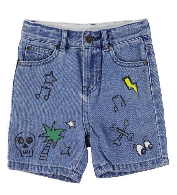 Stella McCartney Kids Shorts - Denim - Blå m. Print