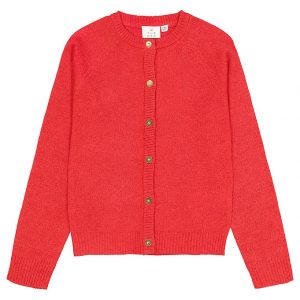 The New Cardigan - Strik - TnEve - Geranium m. Glimmer