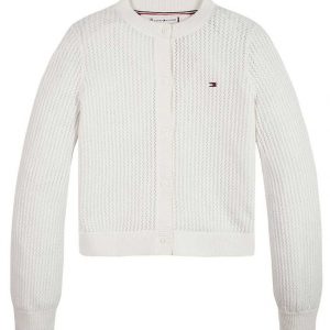 Tommy Hilfiger Cardigan - Strikket - Crochet - Ancient White