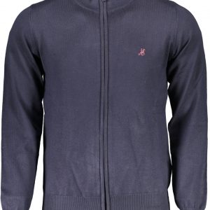 U.S. Grand Polo Sleek Navy Emblematic Zip Cardigan