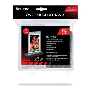 Ultra Pro One-Touch Magnetic Holder - Standard Size (2,5" x 3,5") 35PT UV & Stand - (5) pack - Ultra Pro #15770