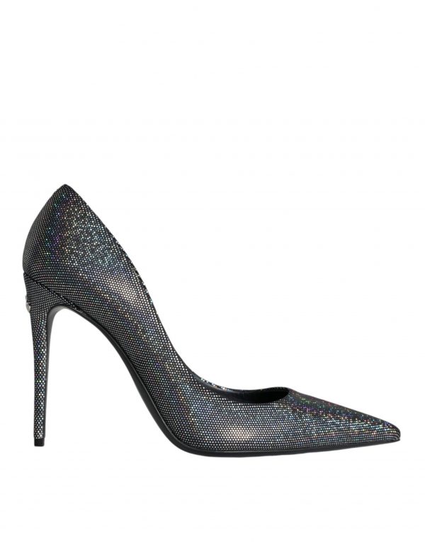 Dolce & Gabbana Multicolor Strass Leather Heels Pumps Sko