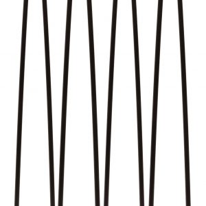 Elias, Understel med vinkel, 2-rods hairpin-legs, sæt á 4 stk, sort, H63x17x13 cm