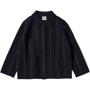 FUB Dark Navy Felted Jakke - Str. 90