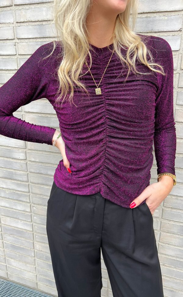 Mulieres Bluse - Lavi - Purple Glitter