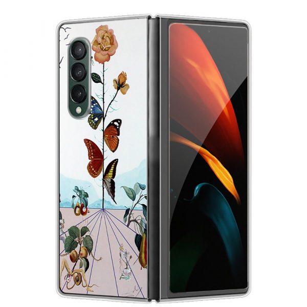 Samsung Galaxy Z Fold3 5G - Hardcover med printet design - Sommerfugl blomst