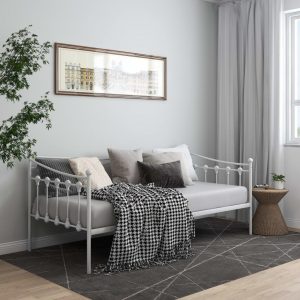 Sengestel til sovesofa 90x200 cm metal hvid