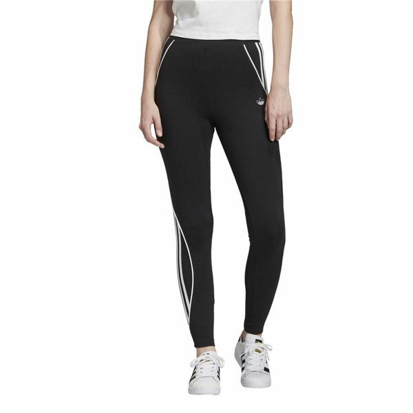 Sport leggings til kvinder Adidas 3 Stripes Sort 36