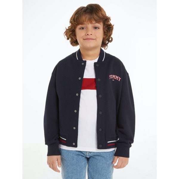 Tommy Hilfiger Desert Sky U Varsity Embroidery Bomber Jakke - Str. 10