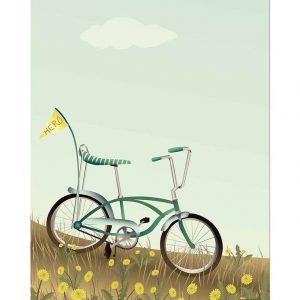 Vissevasse Plakat - 30x40 - Bike With A Flag