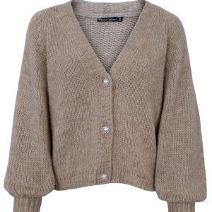 Black Colour Cardigan - Pearl - Sand