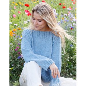 Blue Shore by DROPS Design - Bluse Strikkeopskrift str. S - XXXL - Small