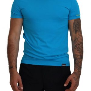 Dsquared2 Blue Modal Short Sleeves Crewneck T-shirt