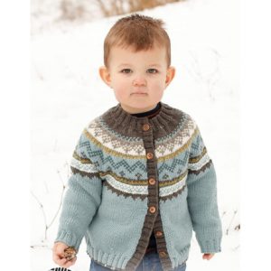 Edge of the Woods Jacket by DROPS Design - Cardigan Strikkeopskrift st - 2 år