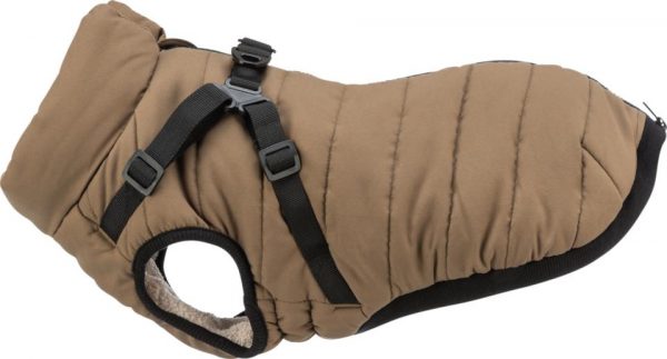 Eldorado - Trixie Pirou vinterjakke med hundesele, Farve: Sand - XS: ryg: 27 cm, mave: 42 cm, hals: 36 cm - Pet Apparel - Polyester","Fleece