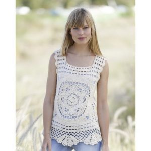 Elvira by DROPS Design - Top Hækleopskrift str. XS/S - XL/XXL - X-Small/Small