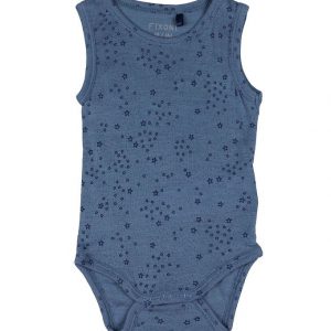 Fixoni Body u/æ - Uld/Silke - China Blue m. Stjerner