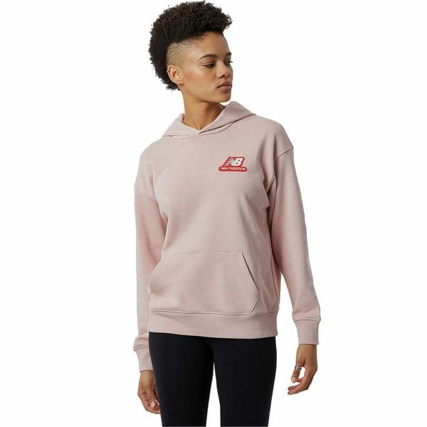 Hættetrøje til Kvinde New Balance Essentials Candy Pink XS