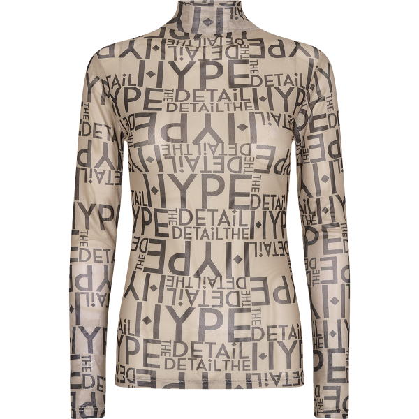 Hype The Detail Mesh bluse, brun, Størrelse: XS, Dame