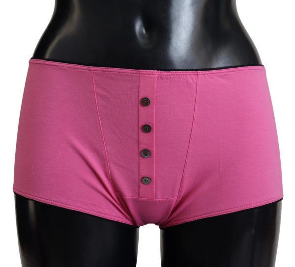 John Galliano Pink Cotton Briefs Dame's Pantsy Lingerie Underwear