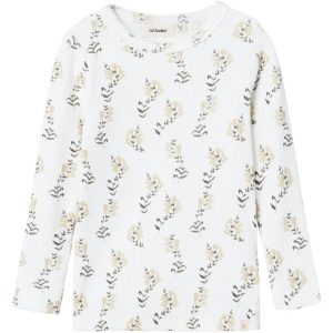 Lil'Atelier Coconut Milk Yellow Flower Gavo Slim Bluse - Str. 104