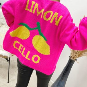 Limoncello Fuchia Cardigan Onesize