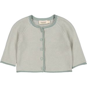 MarMar New Born Modal Mix Dusty Jade Stripe Totti Strik Cardigan - Str. 2 mdr/56