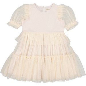 MarMar Tulle Dotty Vanilla Doth Kjole - Str. 10 år/140