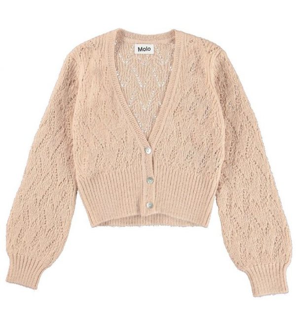 Molo Cardigan - Uld/Polyester - Glory - Fluffy Rose